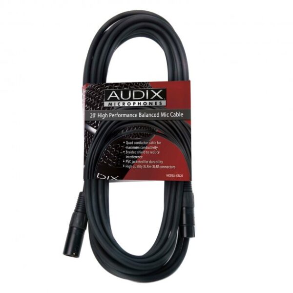 AUDIX CBL20 καλώδιο μικροφώνου XLR-XLR- 6m